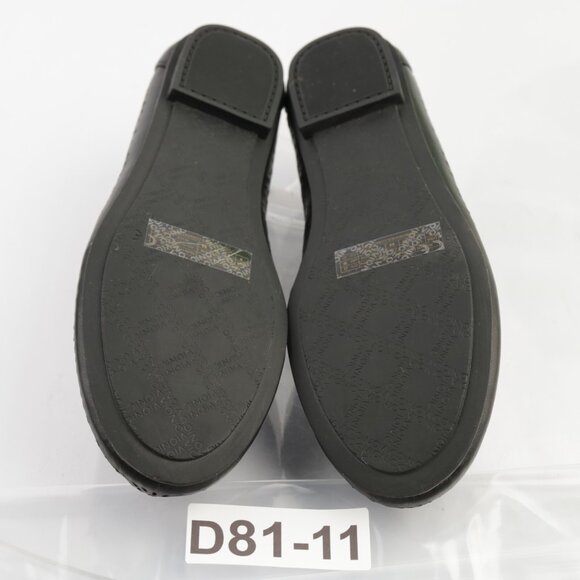 Vionic Womens Robyn Ballet Flats Size 6 Black Leather Slip On Shoes Perforated - Picture 8 of 13